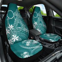 Teal Kuki Airani Tapakau Car Seat Cover Tribal Anchor Mix Tiare LT7 One Size Teal - Polynesian Pride