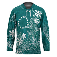 Teal Kuki Airani Tapakau Hockey Jersey Tribal Anchor Mix Tiare LT7 Unisex Teal - Polynesian Pride