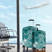 Teal Kuki Airani Tapakau Luggage Cover Tribal Anchor Mix Tiare LT7 - Polynesian Pride