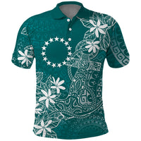 Teal Kuki Airani Tapakau Polo Shirt Tribal Anchor Mix Tiare LT7 Teal - Polynesian Pride