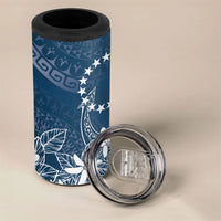 Navy Kuki Airani Tapakau 4 in 1 Can Cooler Tumbler Tribal Anchor Mix Tiare LT7 - Polynesian Pride