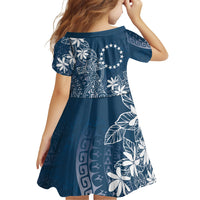 Navy Kuki Airani Tapakau Family Matching Off Shoulder Maxi Dress and Hawaiian Shirt Tribal Anchor Mix Tiare LT7 - Polynesian Pride