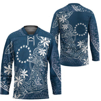 Navy Kuki Airani Tapakau Hockey Jersey Tribal Anchor Mix Tiare