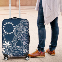 Navy Kuki Airani Tapakau Luggage Cover Tribal Anchor Mix Tiare LT7 Navy - Polynesian Pride