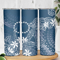 Navy Kuki Airani Tapakau Skinny Tumbler Tribal Anchor Mix Tiare LT7 - Polynesian Pride