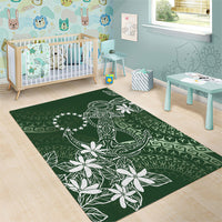 Sage Green Kuki Airani Tapakau Area Rug Tribal Anchor Mix Tiare
