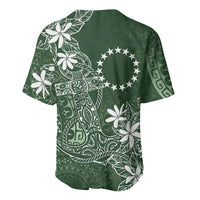 Sage Green Kuki Airani Tapakau Baseball Jersey Tribal Anchor Mix Tiare