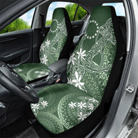 Sage Green Kuki Airani Tapakau Car Seat Cover Tribal Anchor Mix Tiare LT7 - Polynesian Pride