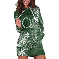 Sage Green Kuki Airani Tapakau Hoodie Dress Tribal Anchor Mix Tiare LT7 Sage Green - Polynesian Pride