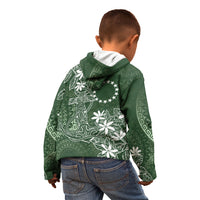 Sage Green Kuki Airani Tapakau Kid Hoodie Tribal Anchor Mix Tiare LT7 - Polynesian Pride