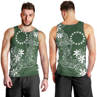 Sage Green Kuki Airani Tapakau Men Tank Top Tribal Anchor Mix Tiare LT7 - Polynesian Pride