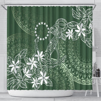 Sage Green Kuki Airani Tapakau Shower Curtain Tribal Anchor Mix Tiare LT7 - Polynesian Pride