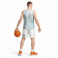 Turquoise Kuki Airani Tapakau Basketball Jersey Tribal Anchor Mix Tiare LT7 - Polynesian Pride