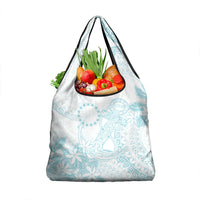 Turquoise Kuki Airani Tapakau Grocery Bag Tribal Anchor Mix Tiare