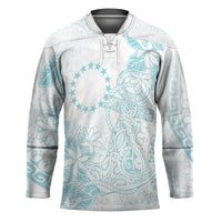 Turquoise Kuki Airani Tapakau Hockey Jersey Tribal Anchor Mix Tiare LT7 Unisex Turquoise - Polynesian Pride