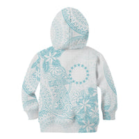 Turquoise Kuki Airani Tapakau Kid Hoodie Tribal Anchor Mix Tiare LT7 - Polynesian Pride