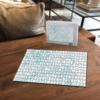 Turquoise Kuki Airani Tapakau Puzzle Tribal Anchor Mix Tiare