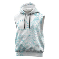 Turquoise Kuki Airani Tapakau Sleeveless Hoodie Tribal Anchor Mix Tiare LT7 Turquoise - Polynesian Pride