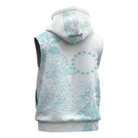 Turquoise Kuki Airani Tapakau Sleeveless Hoodie Tribal Anchor Mix Tiare LT7 - Polynesian Pride