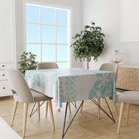 Turquoise Kuki Airani Tapakau Tablecloth Tribal Anchor Mix Tiare