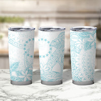 Turquoise Kuki Airani Tapakau Tumbler Cup Tribal Anchor Mix Tiare LT7 - Polynesian Pride