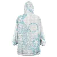 Turquoise Kuki Airani Tapakau Wearable Blanket Hoodie Tribal Anchor Mix Tiare LT7 - Polynesian Pride
