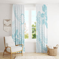 Turquoise Kuki Airani Tapakau Window Curtain Tribal Anchor Mix Tiare