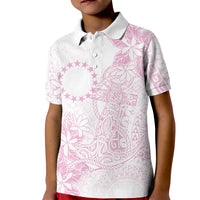 Candy Pink Kuki Airani Tapakau Kid Polo Shirt Tribal Anchor Mix Tiare LT7 Kid Candy Pink - Polynesian Pride