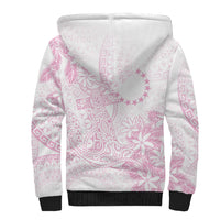 Candy Pink Kuki Airani Tapakau Sherpa Hoodie Tribal Anchor Mix Tiare LT7 - Polynesian Pride