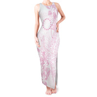 Candy Pink Kuki Airani Tapakau Tank Maxi Dress Tribal Anchor Mix Tiare LT7 Women Candy Pink - Polynesian Pride
