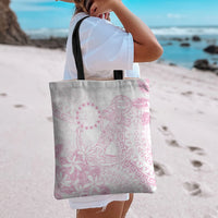 Candy Pink Kuki Airani Tapakau Tote Bag Tribal Anchor Mix Tiare