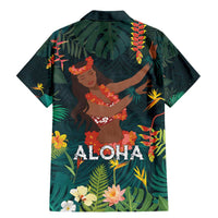Hawaii Hula Girl Vintage Family Matching Mermaid Dress and Hawaiian Shirt Tropical Forest LT7 - Polynesian Pride