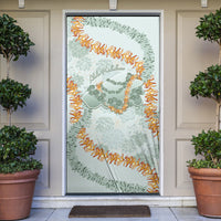 Hawaii Kaho'olawe Island Flowers Lei Door Cover Silver Hinahina Kū Kahakai