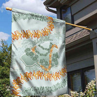 Hawaii Kaho'olawe Island Flowers Lei Garden Flag Silver Hinahina Kū Kahakai