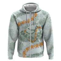 Hawaii Kaho'olawe Island Flowers Lei Hoodie Silver Hinahina Kū Kahakai