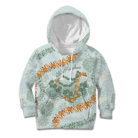 Hawaii Kaho'olawe Island Flowers Lei Kid Hoodie Silver Hinahina Kū Kahakai