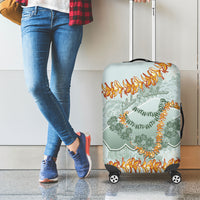 Hawaii Kaho'olawe Island Flowers Lei Luggage Cover Silver Hinahina Kū Kahakai