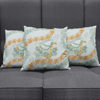 Hawaii Kaho'olawe Island Flowers Lei Pillow Cover Silver Hinahina Kū Kahakai