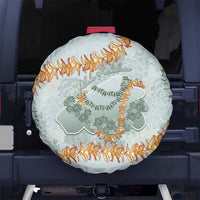 Hawaii Kaho'olawe Island Flowers Lei Spare Tire Cover Silver Hinahina Kū Kahakai