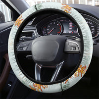 Hawaii Kaho'olawe Island Flowers Lei Steering Wheel Cover Silver Hinahina Kū Kahakai