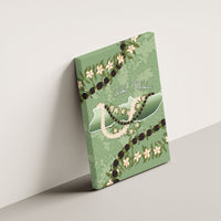 Hawaii Molokai Island Flowers Lei Canvas Wall Art Kukui Nut Mossy Green