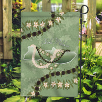 Hawaii Molokai Island Flowers Lei Garden Flag Kukui Nut Mossy Green