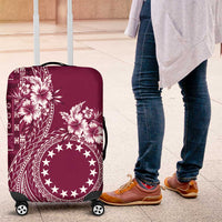Kia Orana Cook Islands Luggage Cover Tiare and Stars - Maroon