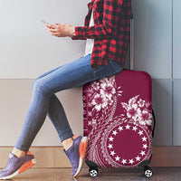 Kia Orana Cook Islands Luggage Cover Tiare and Stars - Maroon