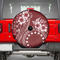 Kia Orana Cook Islands Spare Tire Cover Tiare and Stars - Scarlet