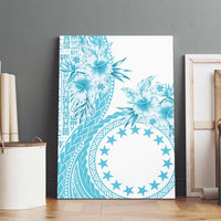 Kia Orana Cook Islands Canvas Wall Art Tiare and Stars - Turquoise