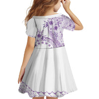 Kia Orana Cook Islands Family Matching Mermaid Dress and Hawaiian Shirt Tiare and Stars - Lavender LT7 - Polynesian Pride
