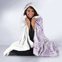 Kia Orana Cook Islands Hooded Blanket Tiare and Stars - Lavender