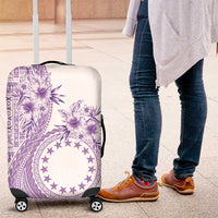 Kia Orana Cook Islands Luggage Cover Tiare and Stars - Lavender
