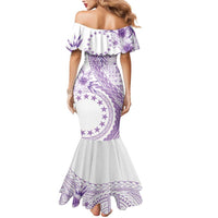Kia Orana Cook Islands Mermaid Dress Tiare and Stars - Lavender LT7 - Polynesian Pride
